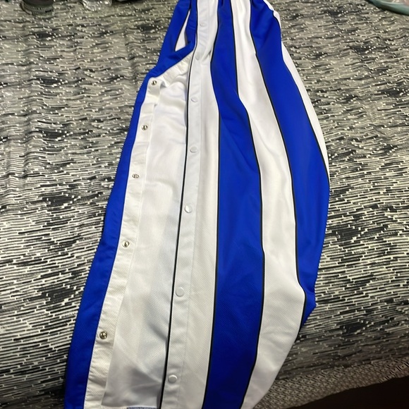 Men’s blue and white striped button up pants - Picture 4 of 4